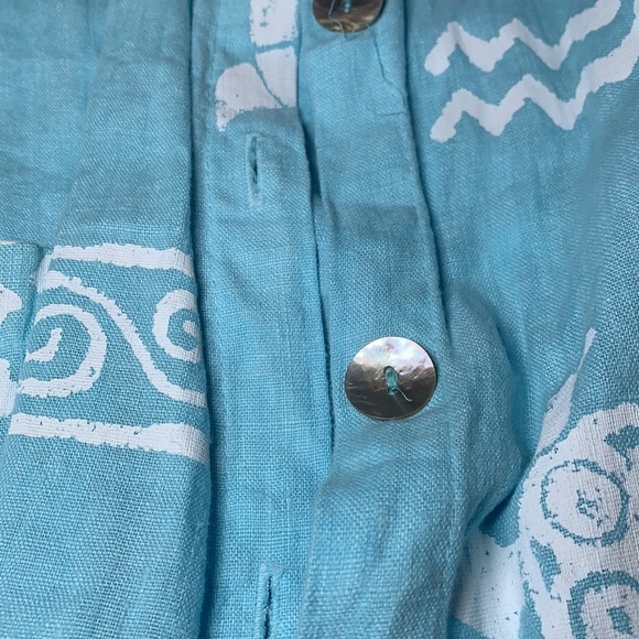 VINTAGE, linen, beachy, dress and button up shirt set!! - Picture 11 of 13